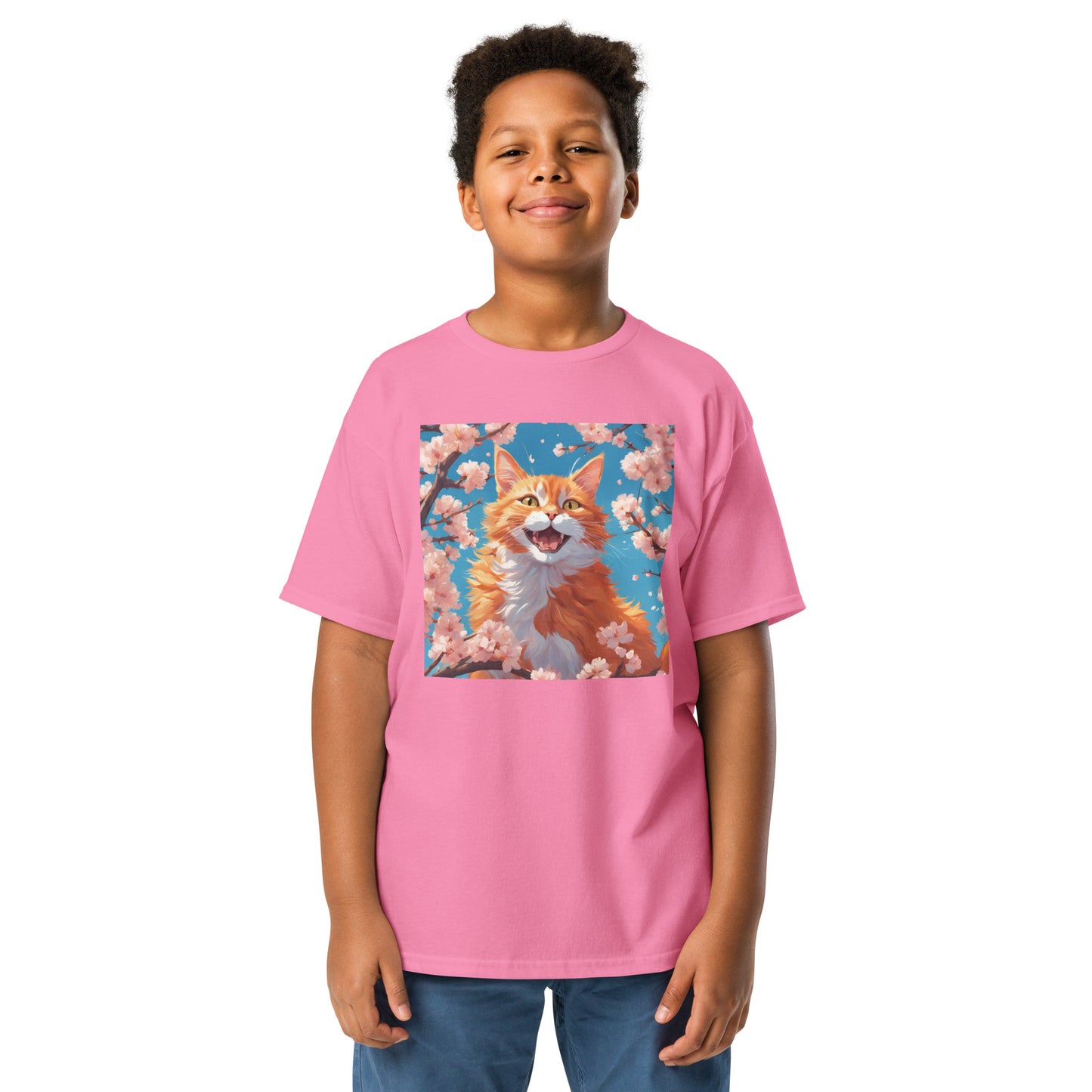 Dreamy Anime Orange Cat T-Shirt