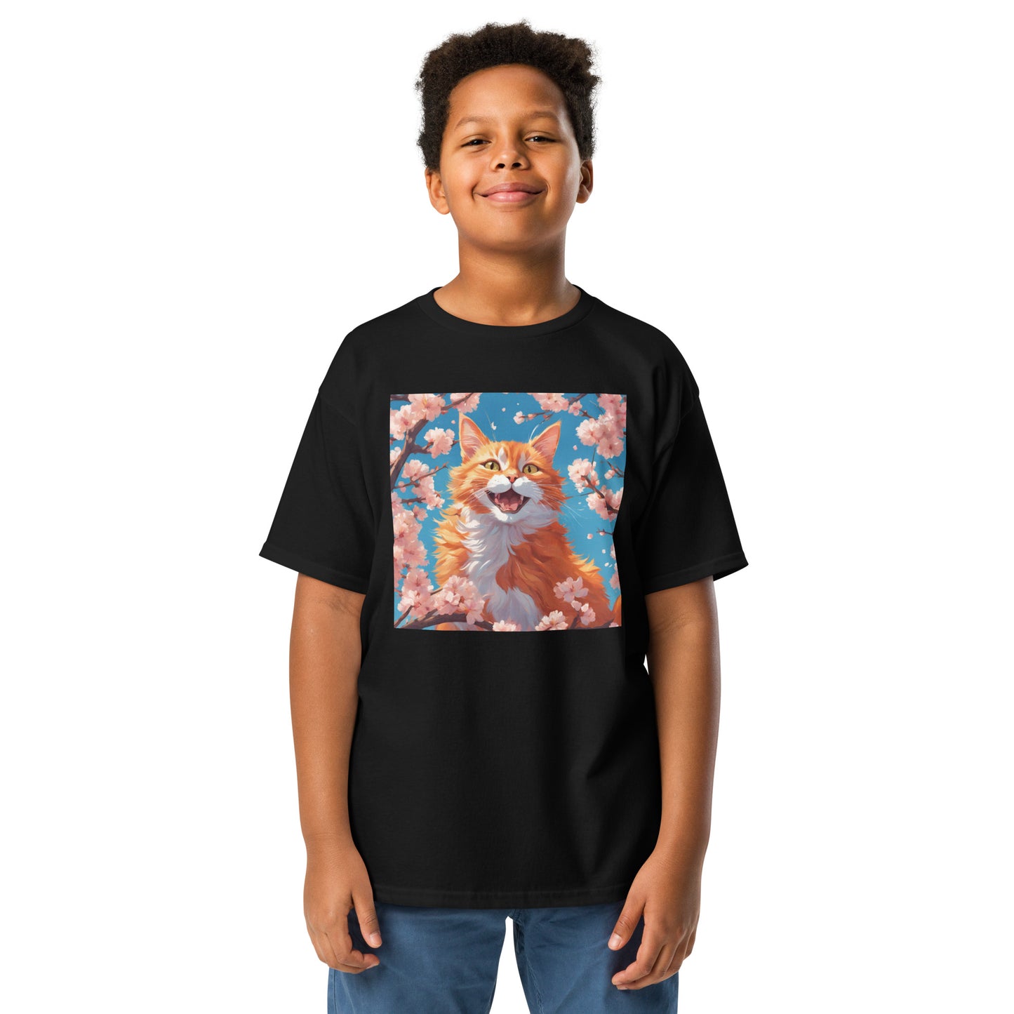 Dreamy Anime Orange Cat T-Shirt