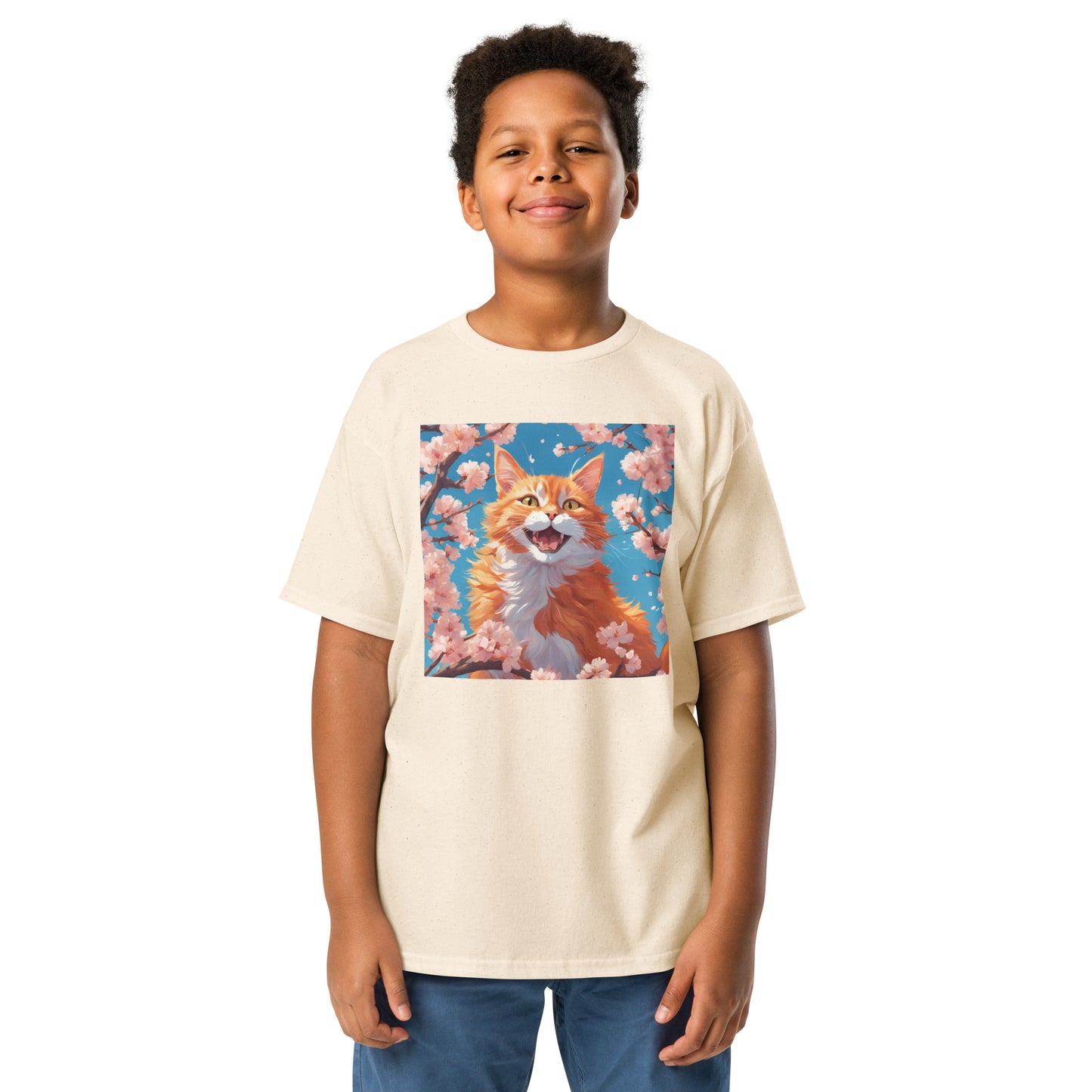 Dreamy Anime Orange Cat T-Shirt