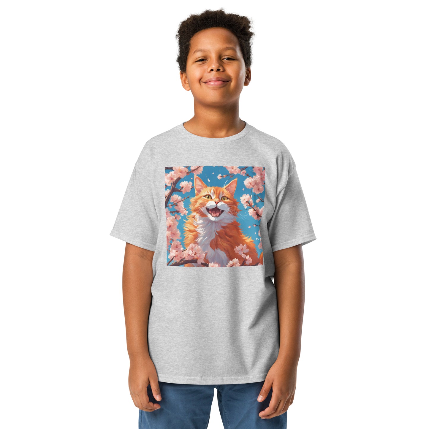 Dreamy Anime Orange Cat T-Shirt